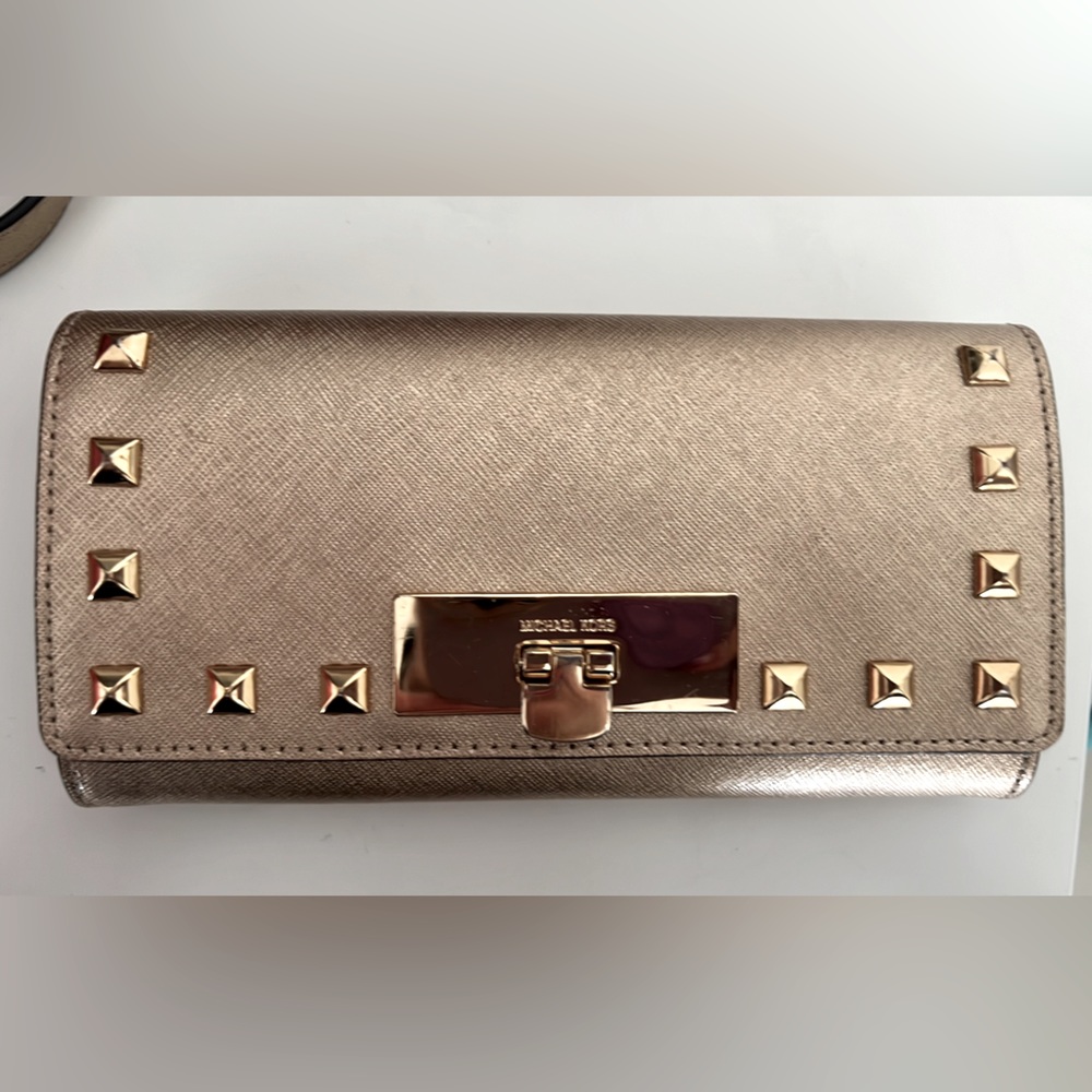 Gold Michael Kors wallet
